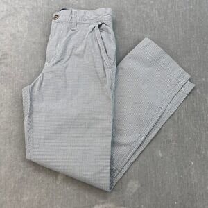 American Eagle Mens 29x32 Blue Micro Check Straight Leg Chino Pants 3199